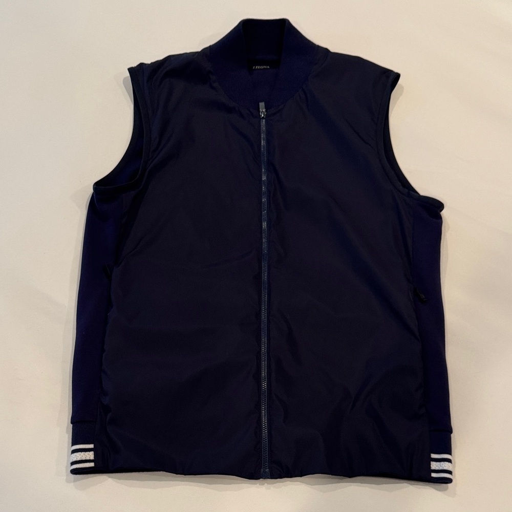 Z Zegna Men's Lightweight Casual Navy Vest